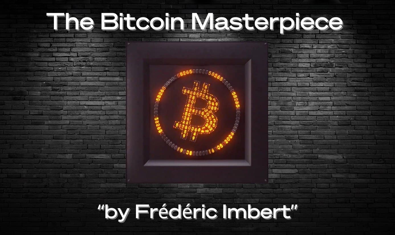 Frédéric Imbert immortalise les 15 ans de Bitcoin dans l&#8217;art avec The Bitcoin Masterpiece