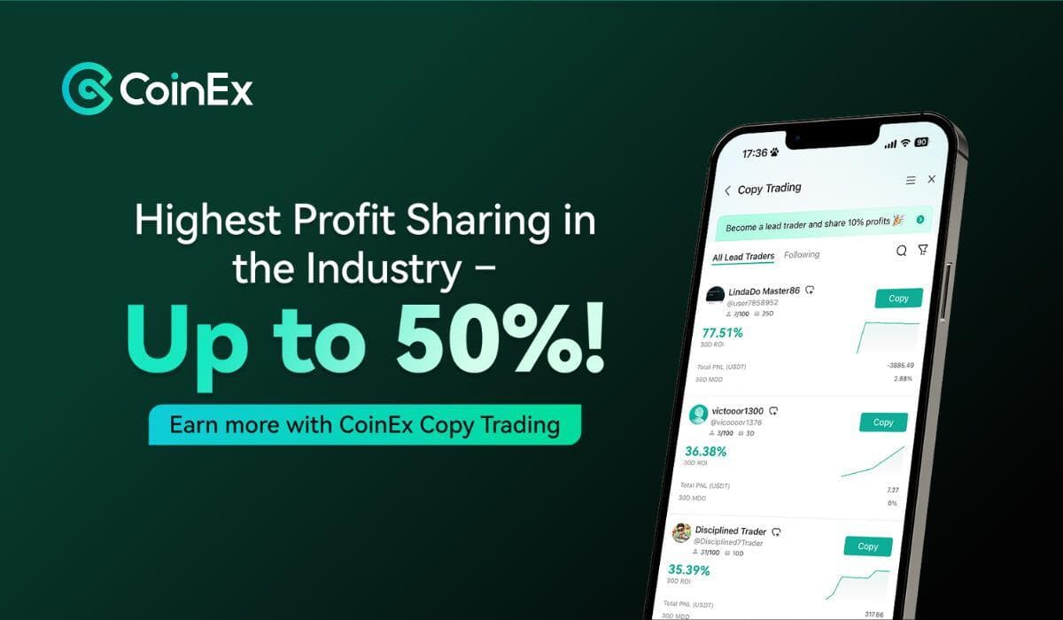 CoinEx dévoile de nouvelles règles de Copy Trading permettant aux traders suivis de partager jusqu&#8217;à 50 % des profits
