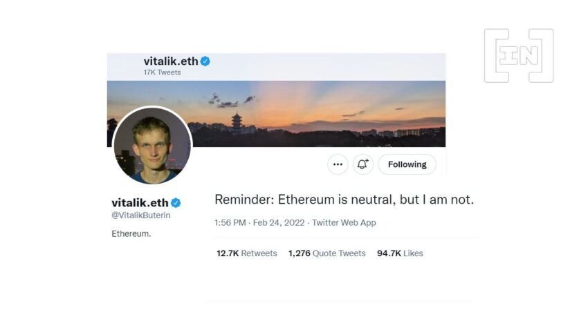 Vitalik Buterin qualifie l’opération militaire de Poutine de “crime contre les peuples russe et ukrainien”