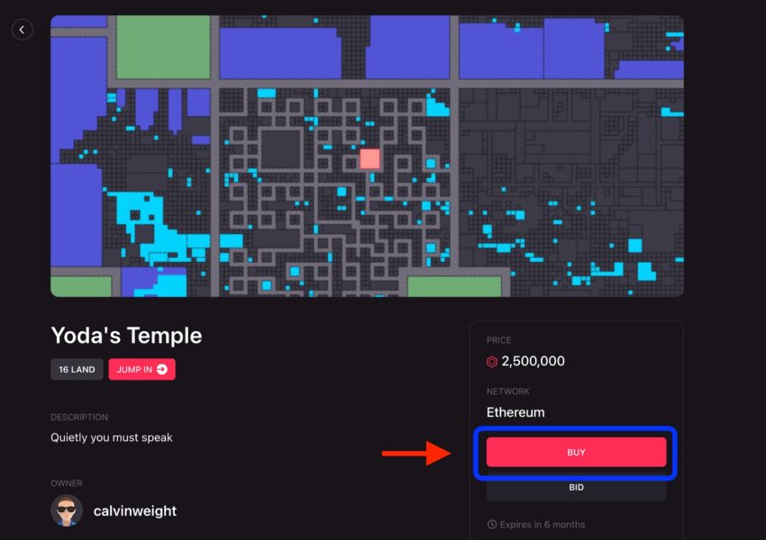 Acheter un terrain dans le metaverse Decentraland