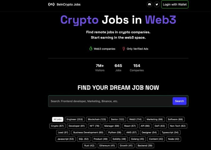 Emplois crypto