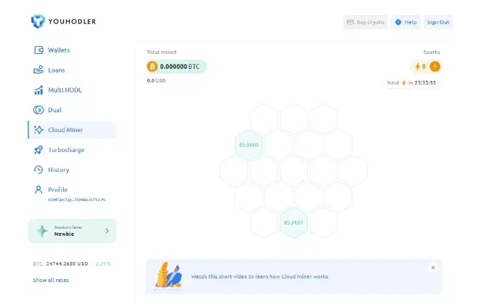 Gagner de l'argent avec son téléphone sur YouHodler