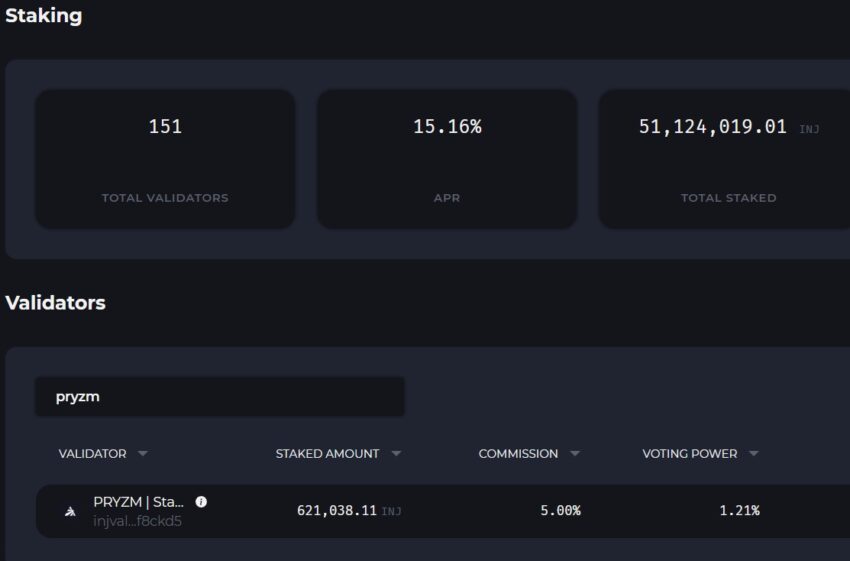 staking injective