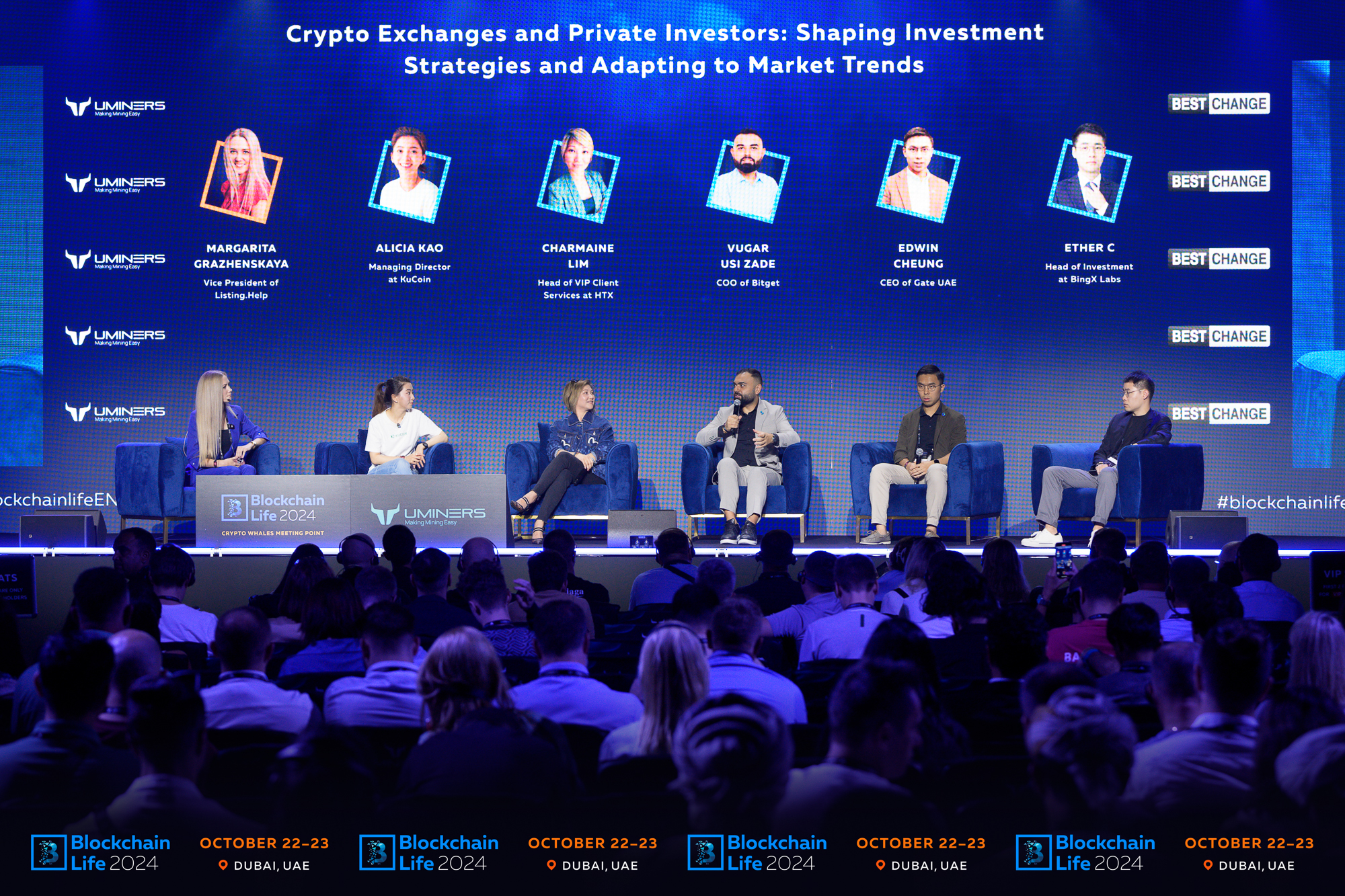 Margarita Grazhenskaya, Alicia Kao, Charmaine Lim, Vugar Usi Zade, Edwin Cheung et Ether C à Blockchain Life