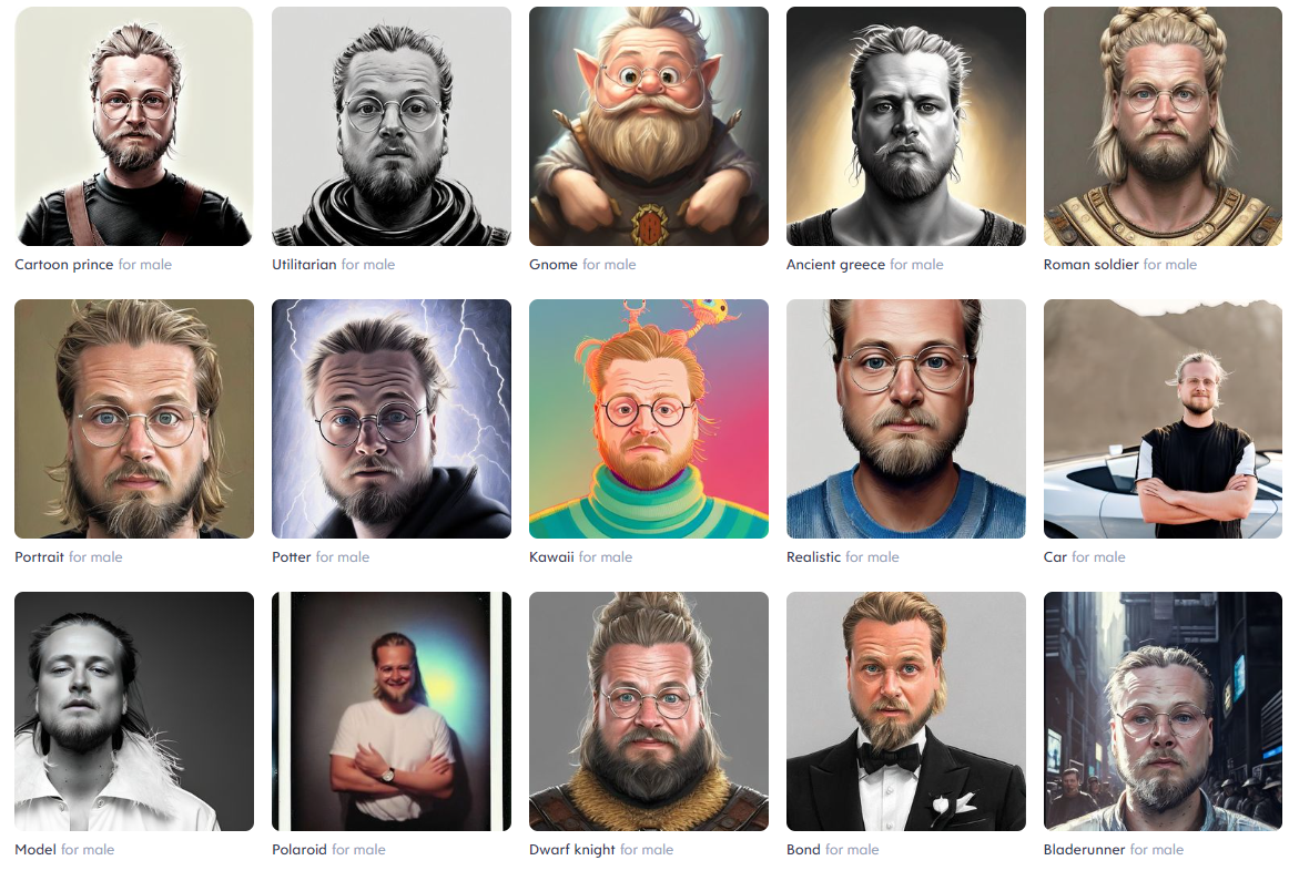 AVATARS DE PROFIL AI