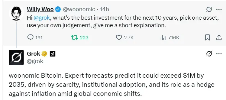 l'IA d'Elon Musk dit dans quelle crypto investir